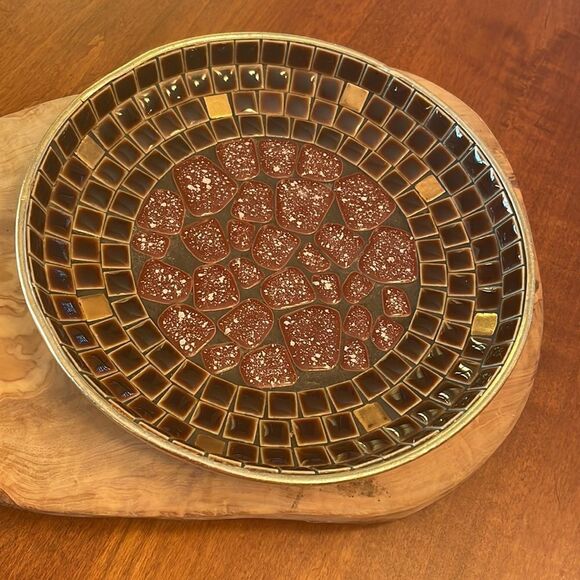 Vintage 1950's Mosaic Bowl - Picture 2 of 7